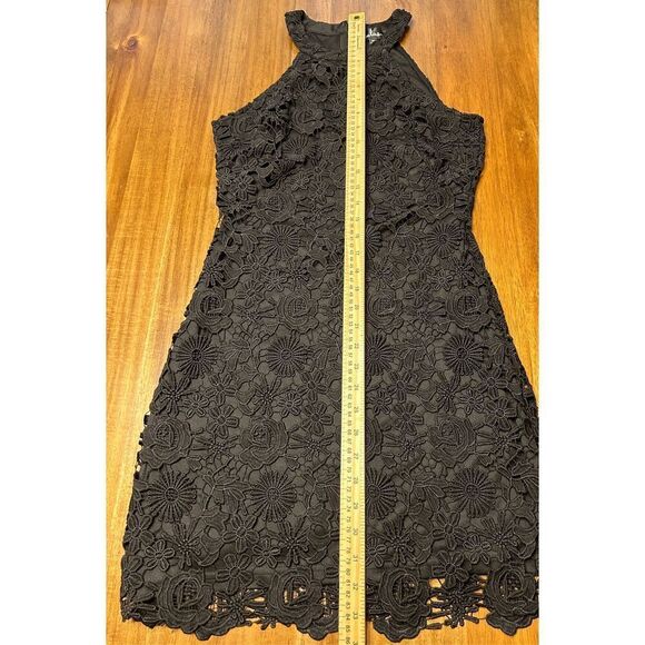Lulus Love Poem Black Lace Mini Dress Size Medium - Picture 8 of 9
